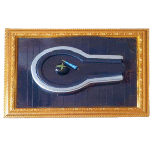 Baba Baidyanath Jyotirlinga Photo Frame | God Photo Frames | Baba Dham Jyotirlinga Temple Photo Frame, Wall Mount, Rectangular | Golden Foil Wall Painting Framed (Glass,Wood,Small Size,6 x 8 Inch)