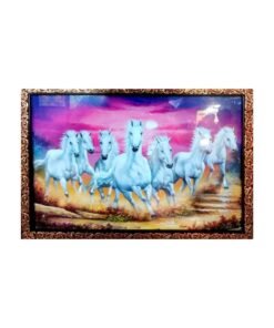 Running Horses Vastu Framed Painting