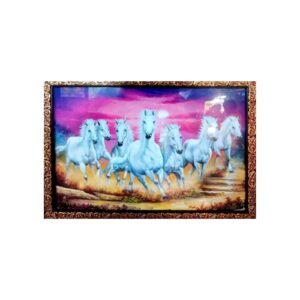 Running Horses Vastu Framed Painting